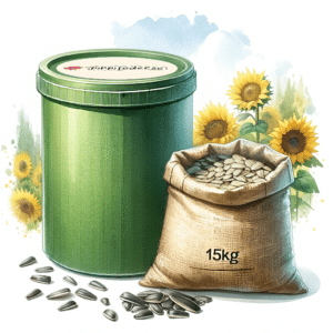 fôrtønne med solsikkefrø