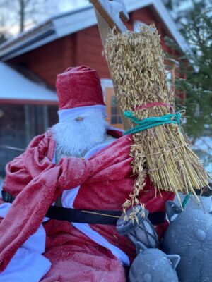 Julekurv med julenissen