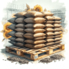 Solsikkekjerner 15kg - Helpall (50stk)