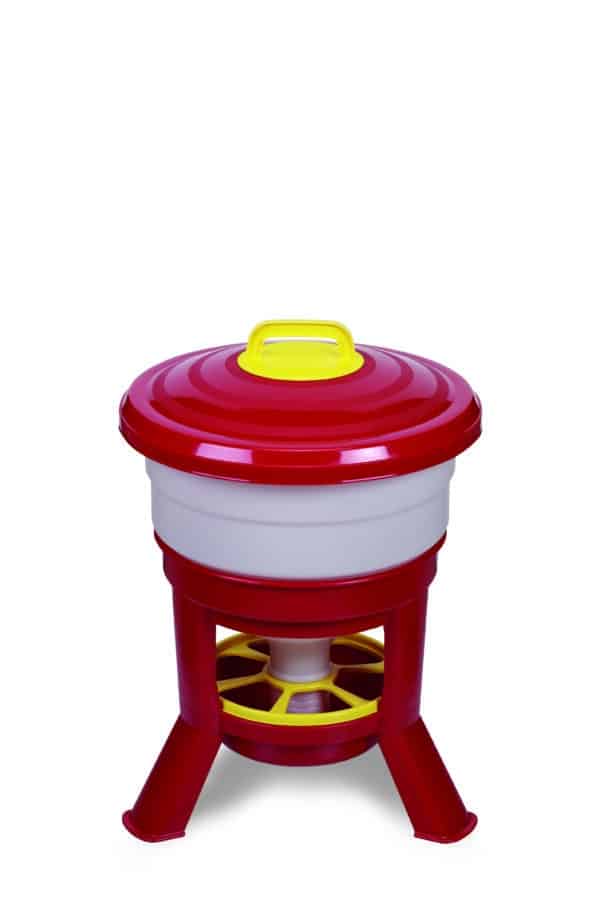 Foderautomat 30 l för höns, sifon, plast röd